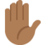 Raised Hand: Medium-Dark Skin Tone emoji on X / Twitter