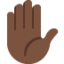 Raised Hand: Dark Skin Tone emoji on X / Twitter