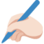 Schreibende Hand: helle Hautfarbe-Emoji auf X / Twitter