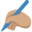 Writing Hand: Medium Skin Tone emoji on X / Twitter