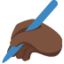 Writing Hand: Dark Skin Tone emoji on X / Twitter