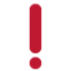X / Twitter의 빨간색 느낌표 이모지