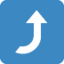 Right Arrow Curving Up emoji on X / Twitter