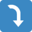 Right Arrow Curving Down emoji on X / Twitter